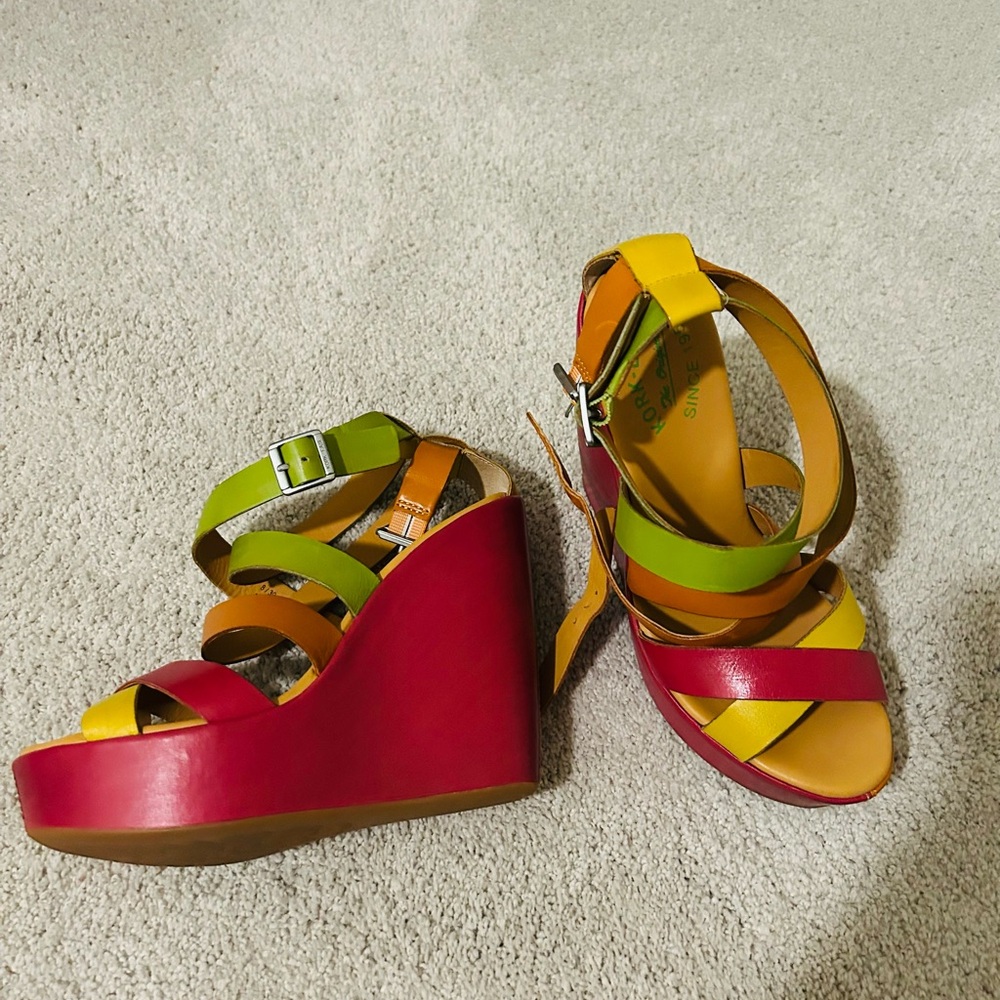 Kork-Ease Multicolor platforms Wedge Sandals